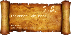Teichner Sándor névjegykártya